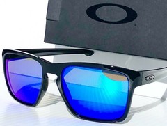 NEW* Oakley SLIVER XL Black POLARIZED Galaxy Blue 2 lens set Sunglass 9341