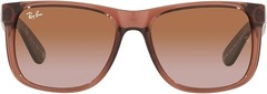 RAY BAN RAY-BAN RB4165 JUSTIN SQUARE SUNGLASSES, 51 MM – LT BROWN/GRADIENT BROWN