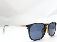 Ray-Ban Sunglasses Chris RB4187F 6390/80 Havana Frames w/ Blue Lenses 54mm