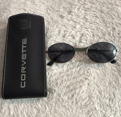 Corvette (Matrix) unisex Oval Sunglasses Silver Metal Tinted Lenses w/case