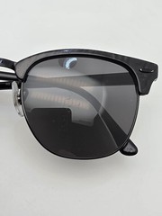 Ray-Ban RB3016 1305/B1 Clubmaster Marble Black Frame Grey Lens Sunglasses 51mm