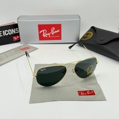 Ray-Ban RB3025 Aviator Sunglasses Gold Frame Glass Lens 60-14 135 mm