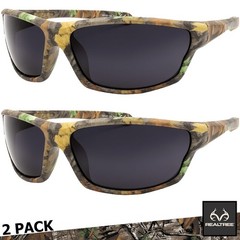 Realtree Sunglasses Mens Sport Wrap Camo Print Glasses New Sunglass 2 PK