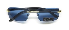 NEW SEAN JOHN SJS3019 SUNGLASSES GOLD METAL & PLASTIC RIMLESS MENS RECTANGULAR