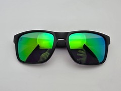 Blenders Canyon Celtic Light Matte Black Frame Polarized Green Mirror Sunglasses