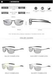 Gafas de Sol para Hombre Lentes para Piloto Conducir Motocicleta de Moda Casual