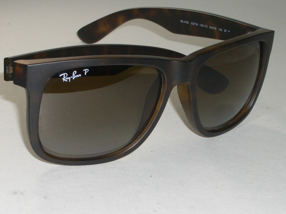 RAY BAN RB4165 JUSTIN 54[]16mm MATTE TORT BRN GRADIENT POLARIZED LENS SUNGLASSES