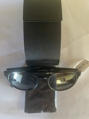 Men’s PRADA SPR 13T-F 1AB-5S0 Black/Dark Gray Lens Sunglasses PR 13T-FS