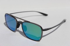 MAUI JIM Keokea POLARIZED Sunglasses GM447-11 Translucent Grey/Maui Green NEW