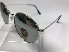 Ray-Ban RB3447 Round Silver Frame Silver Lens Sunglasses