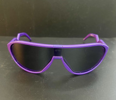 Oakleys in Electric Purple with Prizm Black lenses.