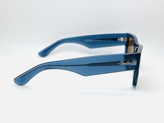 Ray-Ban Mega Wayfarer RB0840S 51mm Unisex Sunglasses – Blue Frame / Brown Lens