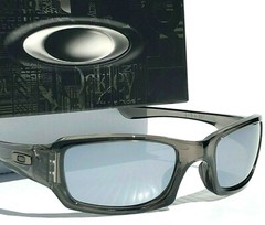 NEW Oakley FIVES Squared Grey Smoke POLARIZED Galaxy Chrome Mirror Sunglass 9238