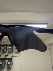 Oakley Pro M Frame Sweep Sunglasses Blue White w/ Black Iridium Lens & Bag