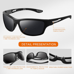 Polarized Sports Sunglasses for Men: UV400 Protection Glasses Wrap around Goggle