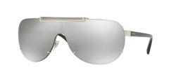 VERSACE VE2140 10006G Silver Light Grey Mirror Silver 40 mm Men’s Sunglasses