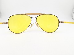 Randolph Engineering Sunglasses, 6 1/2 R/E 23K GP Gold, Metal, USA United States