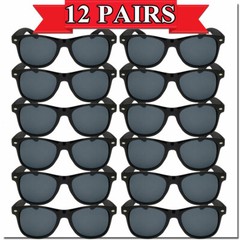 WHOLESALE BULK SUNGLASSES MENS WOMENS CLASSIC WAYFARE SHAPE 12 PACK NEW WITH TAG