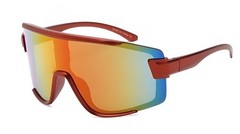 Sport Men Baseball Running Ski Sunglasses Retro Reflective Big Large Single Lens