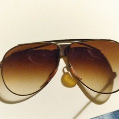Mercedes-Benz Men’s Aviator Sunglasses Gold Metal Frame Brown Gradient Lens