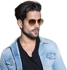 Ray-Ban RB3025 004/51 58 Aviator Gunmetal / Light Brown Gradient NEW w/ Tags