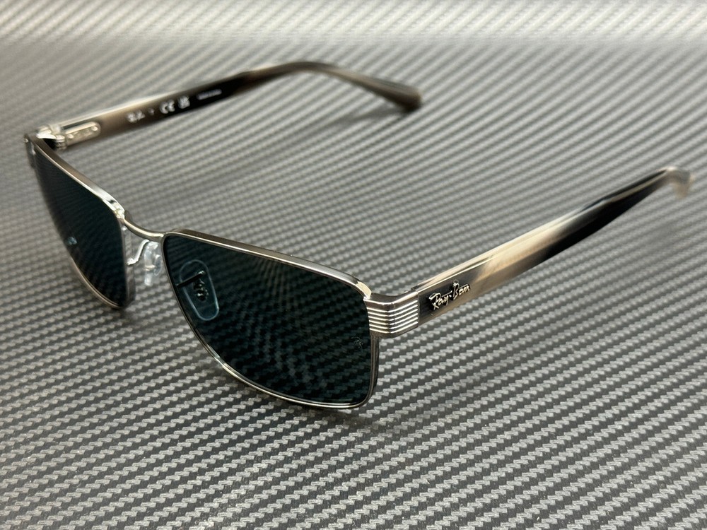 RAY BAN RB3750 004 R5 Gunmetal Blue Men’s 62 mm Sunglasses