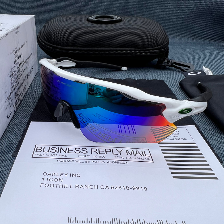 Oakley Radar EV Patn OO9208 Sunglasses White Black & Green Polarized Lenses