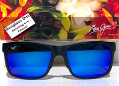 Maui Jim RED SANDS Matte Black POLARIZED Blue READERS +2.5 Sunglass B432-2M25