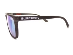 Superdry Shockwave Sunglasses Dark Mottled Grey with Green Mirrored Lenses 182