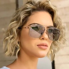 New Men Square Luxury Seven Rock Euro Style Mafia Metal Rim Rectangle Sunglasses