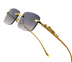 Sunglasses Fashion Men Gradient Lens Silver Street Wear Casual UV400 80’s 90’s
