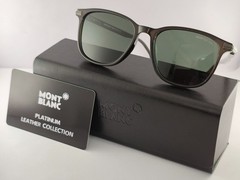 Montblanc Full Rim Sunglasses | Black Frame | 100% UV Protected Green Lenses