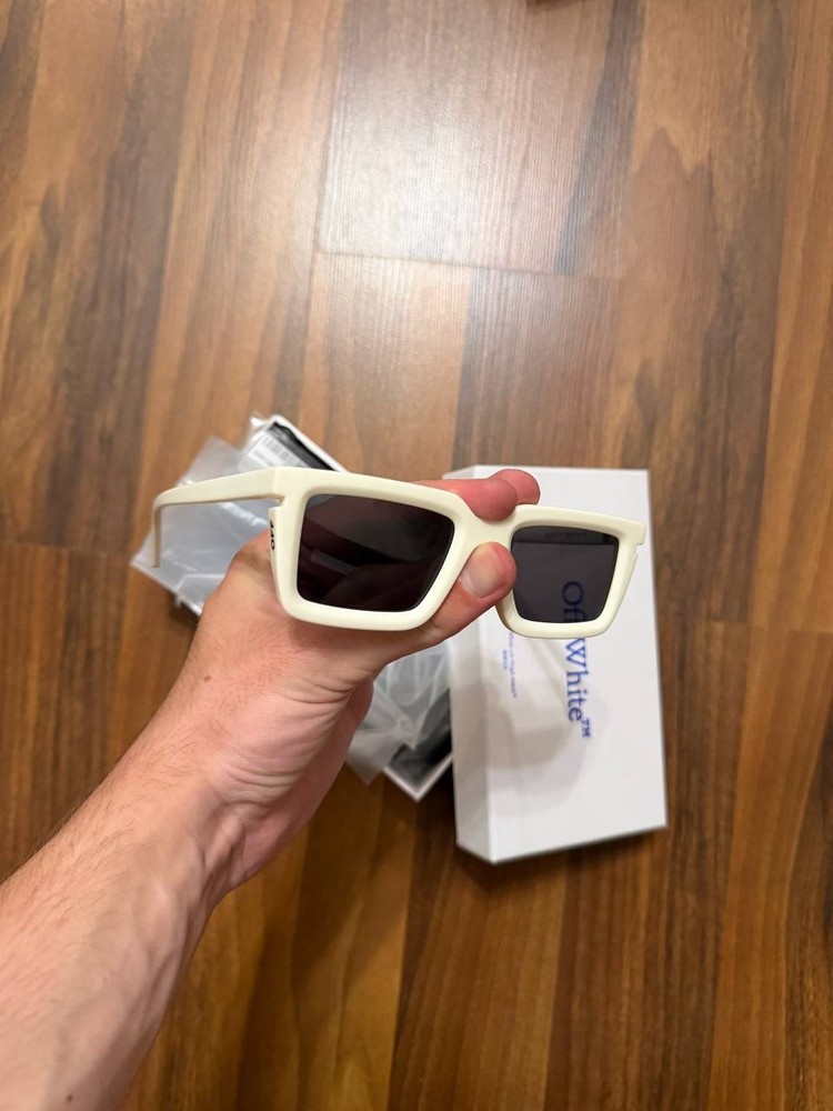 Off White Tucson White Dark Grey Sunglasses