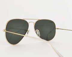 Ray-Ban RB3025 AVIATOR CLASSIC W3234 Polished Arista Gold Frame Green Lens 55mm