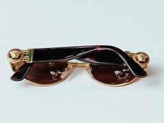 Versace S71 Col 07M Vintage Tortuga Gold Medusa Steampunk Sunglasses 48-20