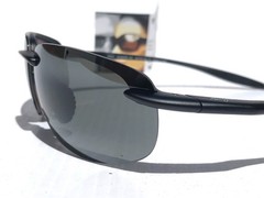 NEW Maui Jim HOOKIPA ULTRA Matte Black POLARIZED Grey Lens Sunglass 676-02