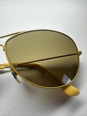 RARE Ray-Ban Cockpit Sunglasses RB3362 091/3K 56-14 2K Yellow Frame ITALY