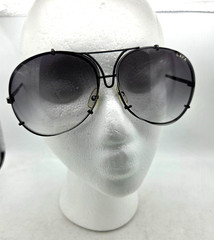 Vintage Men’s Sunglasses LAFA, Black WIRE Frame Dk Gray Lens-scratched 70s Korea