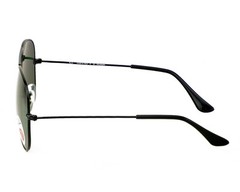Ray-Ban Sunglasses RB3025 Aviator Classic Black Frame Polarized Green Lens 58mm