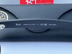 NEW Ray-Ban RB4165 622/55 JUSTIN Matte Black/Polarized Blue Mirror Sunglasses 54