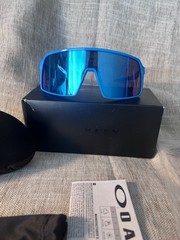 Oakley Sutro OO9406 Shield Sunglasses Blue Frame Mirrored Blue Lenses