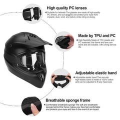 ATV Googles, Dirt Bike Goggles for Men Women, UV 400 Anti-Scratch Fog Dustpro…
