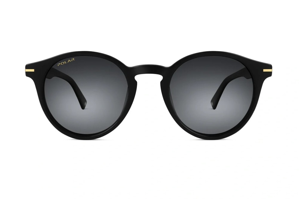 Polar Gold 111 (77) Shiny Black/Solid Black Polarized Sunglasses Cal: 49