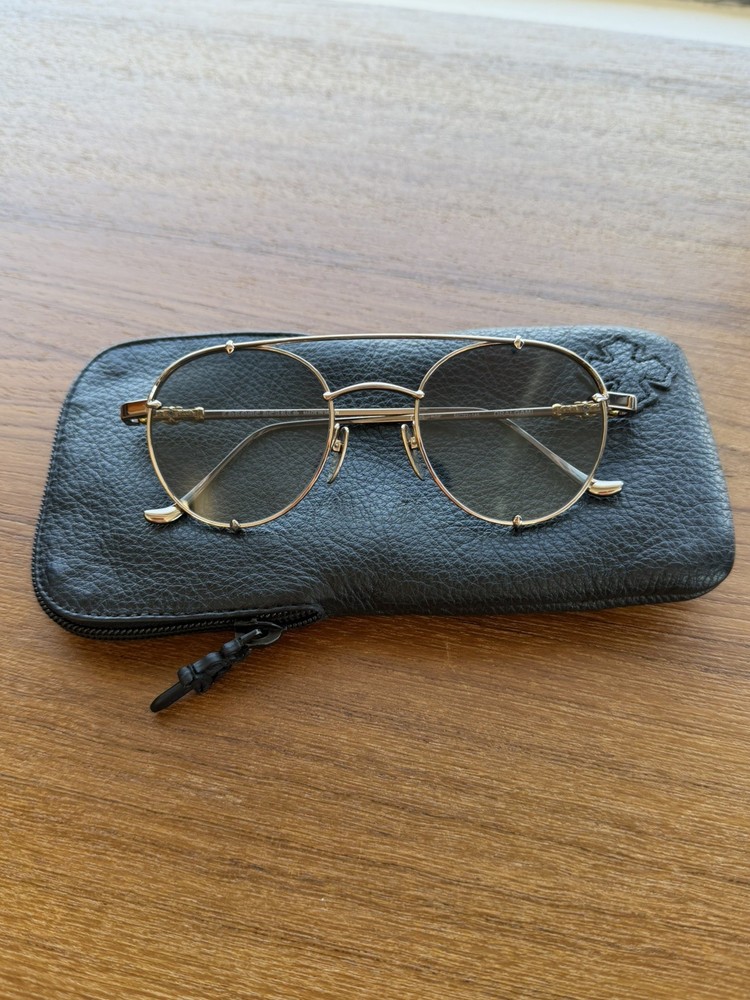Chrome Hearts Oralgami RGP Gold Aviator Sunglasses Authenthic w/ case/cloth JP