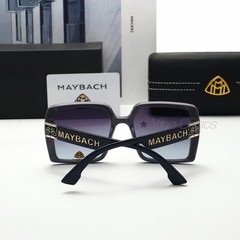 MAYBAC* Oversized Square Sunglasses Cream Blue Pink Grad Thick +Case