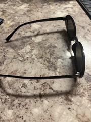 Black Oval Sunglasses Unisex Adults Tinted Black Lenses Plastic Frame