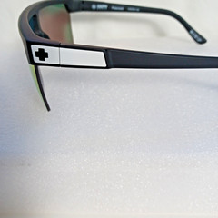 SPY Flynn 5050 Polarized Sunglasses Matte Black Happy Boost Orange Mirror New