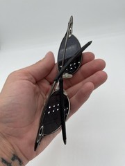 Vintage 90s Oakley E Wire Gen 1 Black Sunglasses Black Lenses Mens OS