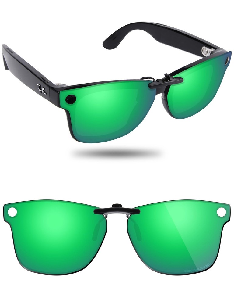 Polarized Clip-On Sunglasses for Ray-Ban Meta Wayfarer RW4008 & Gen 2 RW4012 …