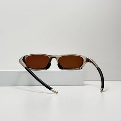 Oakley Penny X-Metal Sunglasses Silver Frame Black Lens Classic